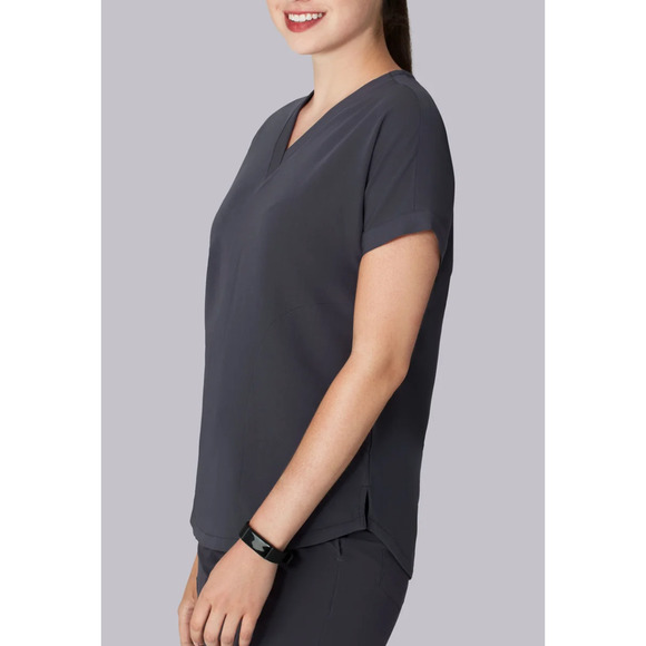 Mandala Women's  Pewter Scrubs Top and Jogger Set - Size L - Picture 2 of 8